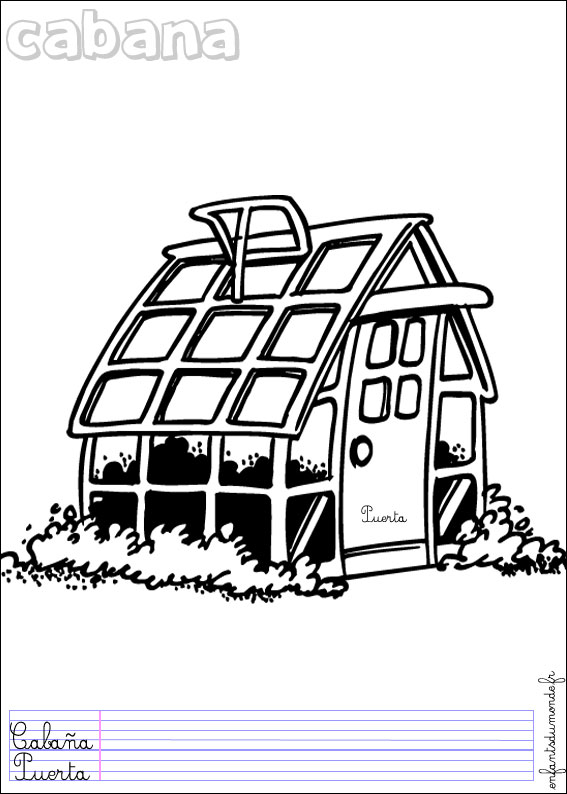 coloriage cabane 1